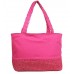 Straw Beach/ Shopping Tote Bags - Fuchsia - BG-ST169FU